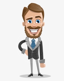 Elegant Businessman Cartoon Vector Character Aka Matt - Vector Graphics, HD Png Download, Free Download