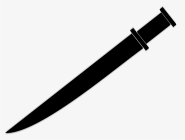 Sword 20clipart - Cartoon Knife Black Png, Transparent Png, Free Download