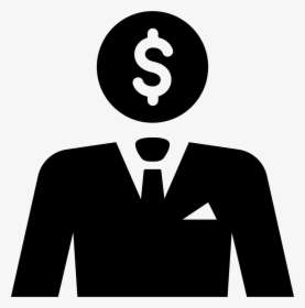Businessman Thinking About Money - Business Man Logo Png, Transparent Png, Free Download
