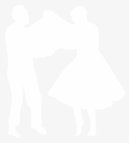 White Clipart Dancing - Dancing Couple White Png, Transparent Png, Free Download