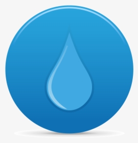 Rain Drop Icon On Internet Button - Circle, HD Png Download, Free Download