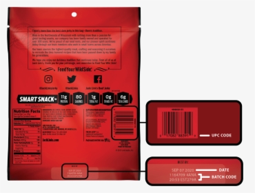 Product Back - Jack Links Back Of Packaging, HD Png Download, Free Download