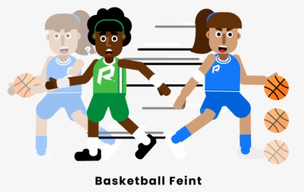 Basketball Feint - Cartoon, HD Png Download, Free Download