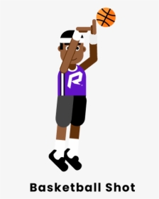 Basketball Shot - Cartoon, HD Png Download, Free Download