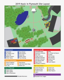 Music In Plymouth Venue Map 2019 Sm - Map, HD Png Download, Free Download