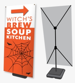 Outdoor Banner Stands For Halloween - Spider Web, HD Png Download, Free Download
