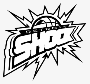 Detroit Shock Logo Black And White - Basketball Team Name And Logo, HD Png Download, Free Download