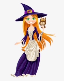 Free Png Halloween Witch With Owl Png Images Transparent - Good Witch Clipart, Png Download, Free Download