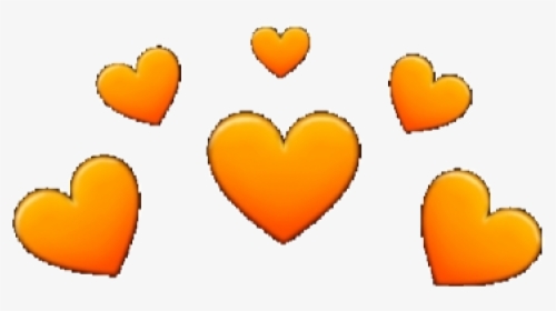#heartcrown #hearts #orangehearts #orange #crown #photobooth - Heart, HD Png Download, Free Download