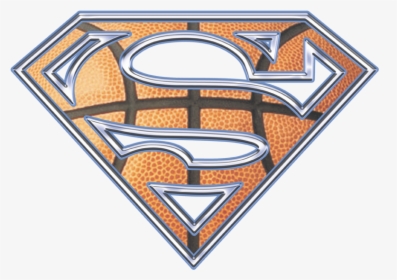 Superman Basketball Shield Kid"s T Shirt "  Class= - Superman Logo With Basketball, HD Png Download, Free Download