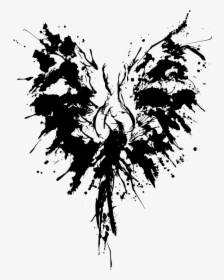 Black And White Phoenix, HD Png Download, Free Download