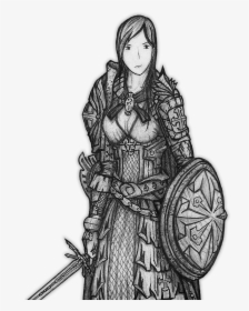 Drawn Knight Chainmail - Sketch, HD Png Download, Free Download