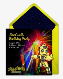 Zap Zone Birthday Invitations, HD Png Download, Free Download