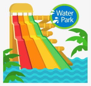 Water Park Clip Art - Water Park Slide Clipart, HD Png Download, Free Download