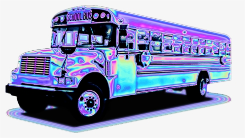 Bus Aesthetic Tumblr Holographic Holographicwaves Freetoedit - Aesthetic Bus Png, Transparent Png, Free Download