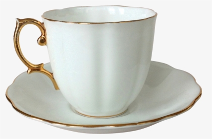 White And Gold Teacup Png, Transparent Png, Free Download
