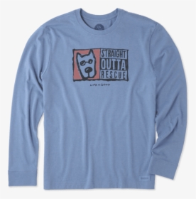 Men"s Straight Outta Rescue Long Sleeve Crusher Tee - Long-sleeved T-shirt, HD Png Download, Free Download