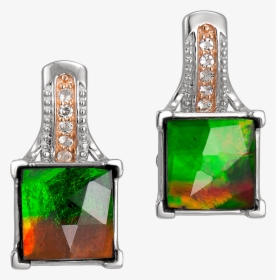 Raye Accent Sterling Silver Topaz Faceted Square Earrings - Earrings, HD Png Download, Free Download