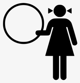 Girl Kid Person Paly Playing - Girls Bathroom Sign, HD Png Download, Free Download