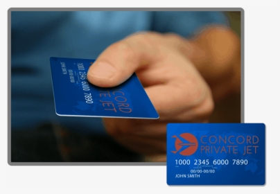 Someone Handing Over A Jet Card - Electric Blue, HD Png Download, Free Download