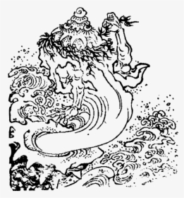 Japanese Monster’s Image By Ukiyo-e - Sazae Oni, HD Png Download, Free Download