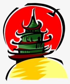 Vector Illustration Of Chinese Pagoda Temple Or Sacred, HD Png Download, Free Download