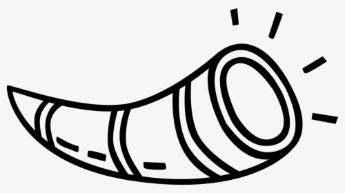 Ancient Ram S Horn - Shofar Black And White, HD Png Download, Free Download