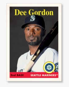 Dee Gordon 2019 Archives Baseball 1958 Topps Poster - Seattle Mariners, HD Png Download, Free Download
