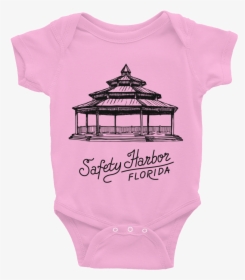 7x8gazebo Black-01 Mockup Front Flat Pink - Infant Bodysuit, HD Png Download, Free Download