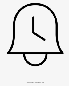 Notification Bell Coloring Page - Line Art, HD Png Download, Free Download