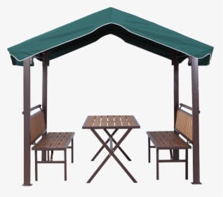 Patio Used 250* 150cm Mini Gazebo With Wooden Table - Gazebo, HD Png Download, Free Download
