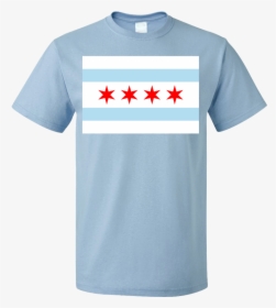 Standard Light Blue Chicago City Flag - Tshirt Hd, HD Png Download, Free Download