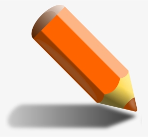 This Free Icons Png Design Of Orange Pencil - Grey Pencil Clipart, Transparent Png, Free Download