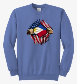 Flag Philippines"  Class="lazyload Lazyload Mirage - Crew Neck, HD Png Download, Free Download