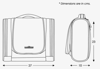 Polyester Toiletry Bag - Technical Drawing, HD Png Download, Free Download