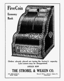 Antique Economy Bank Cash Register Strobel & Wilken, HD Png Download, Free Download