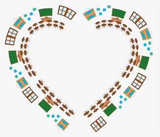 Classroom Heart Frame Free Photo - Circle, HD Png Download, Free Download