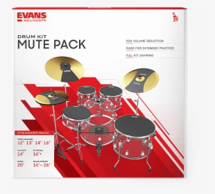Evans Sosetstd Drum Kit Mute Standard Pack - Drum Kit, HD Png Download, Free Download