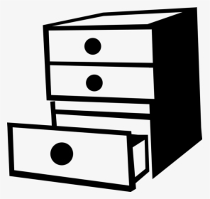 Chest Of Drawers Vector Image Illustration Furniture - Drawers Clipart Black And White, HD Png Download, Free Download