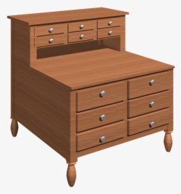 Dresser 3d View , Png Download - Chest Of Drawers, Transparent Png, Free Download