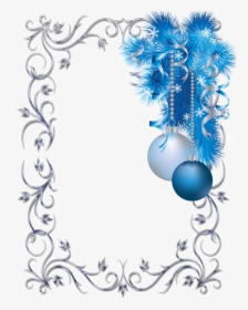 Christmas Frame Png Blue Clipart , Png Download - Blue Christmas Border Clipart, Transparent Png, Free Download