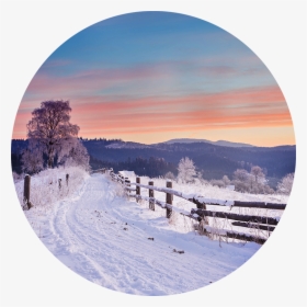 Sunset Snow Scene, HD Png Download, Free Download
