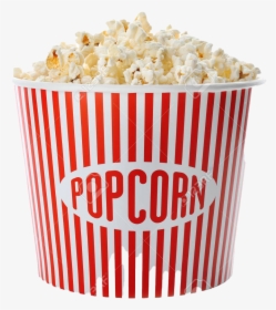 Popcorn Png Clipart Background - Cup With Popcorn On White Background, Transparent Png, Free Download