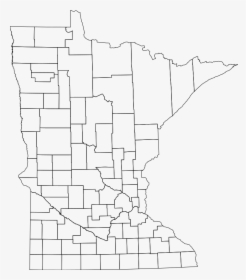 Minnesota Drawing Outline - Blank Minnesota County Map, HD Png Download, Free Download