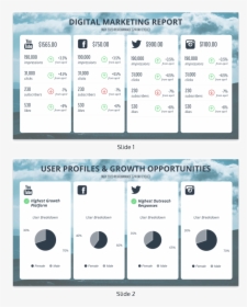 Monthly Social Media Report Template - Social Media Annual Report Template, HD Png Download, Free Download