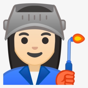 Woman Factory Worker Light Skin Tone Icon - Factory Worker Man Emoji, HD Png Download, Free Download