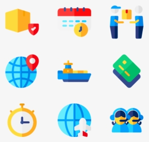 Global Logistic Color Icons, HD Png Download, Free Download