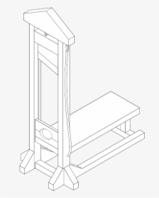 Line Isomeric Drawing Of A Guillotine - T-shirt, HD Png Download, Free Download