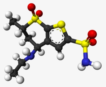 Dorzolamide 3d Balls - Molecule, HD Png Download, Free Download