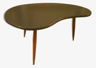 Table Low Tripod 50/60s Black Skai Kidney Shape - Coffee Table, HD Png Download, Free Download